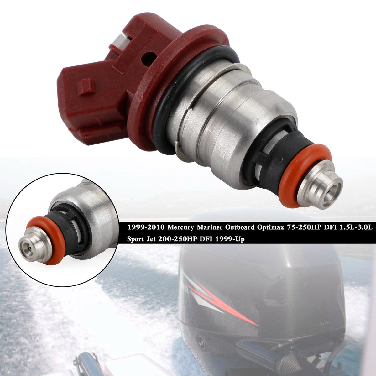 Mercury Outboard Mariner 804528 75-90-115-200-225 Fuel Injectors 37001