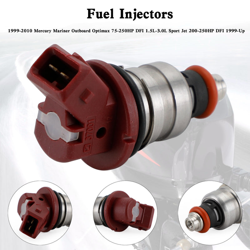 Mercury Outboard Mariner 804528 75-90-115-200-225 Fuel Injectors 37001
