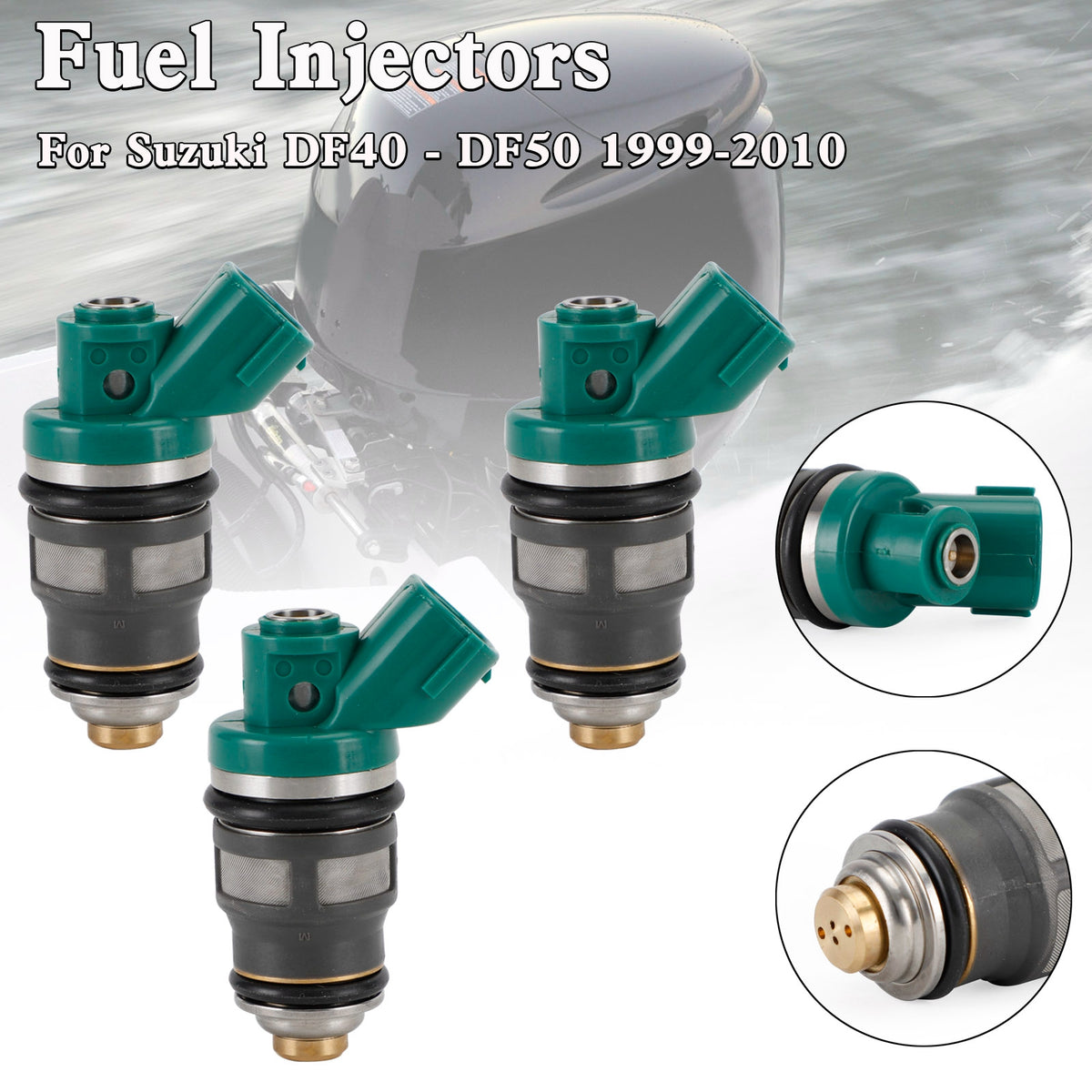 Suzuki DF40 DF50 1999-2010 3PCS New  Fuel Injector 15710-87J00 Fit