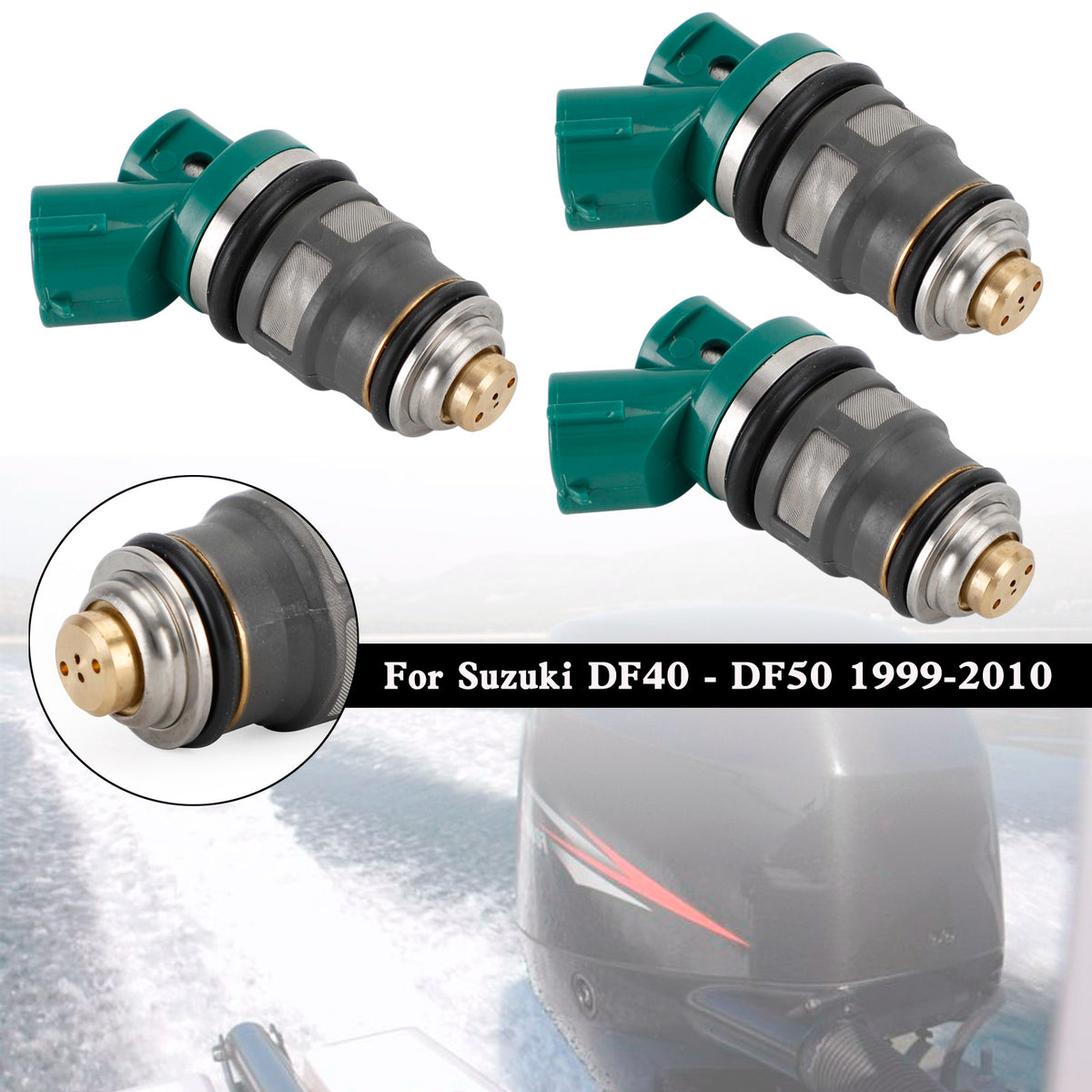 Suzuki DF40 DF50 1999-2010 3PCS New  Fuel Injector 15710-87J00 Fit