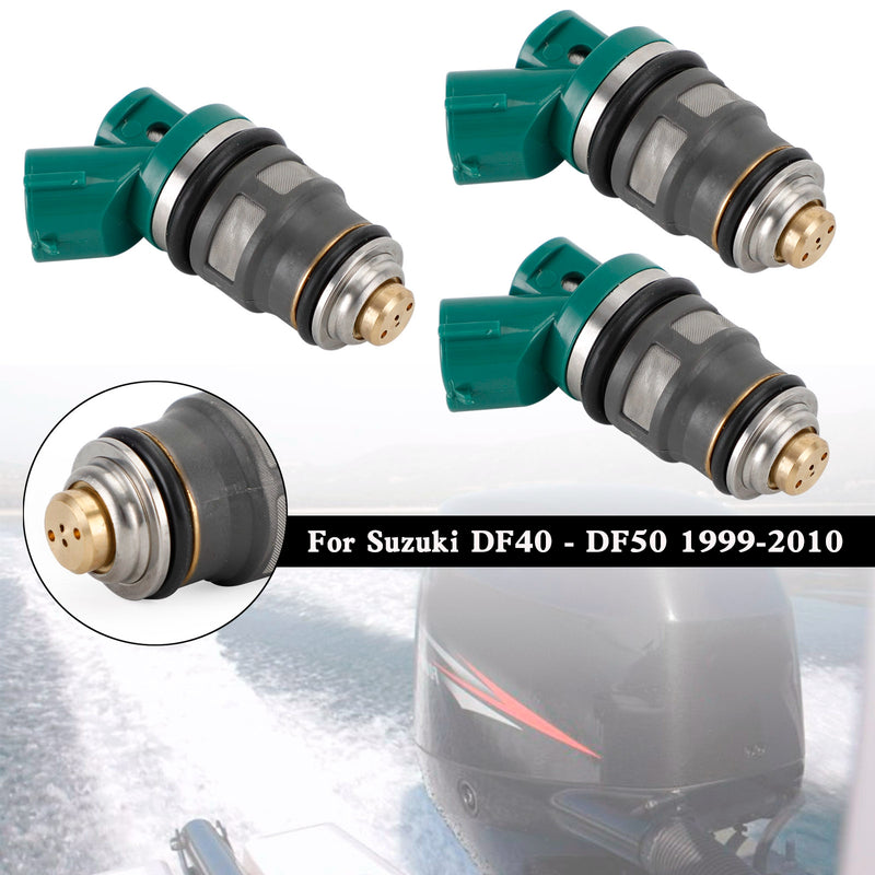 Suzuki DF40 DF50 1999-2010 3PCS New  Fuel Injector 15710-87J00 Fit