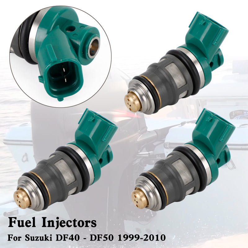 Suzuki DF40 DF50 1999-2010 3PCS New  Fuel Injector 15710-87J00 Fit