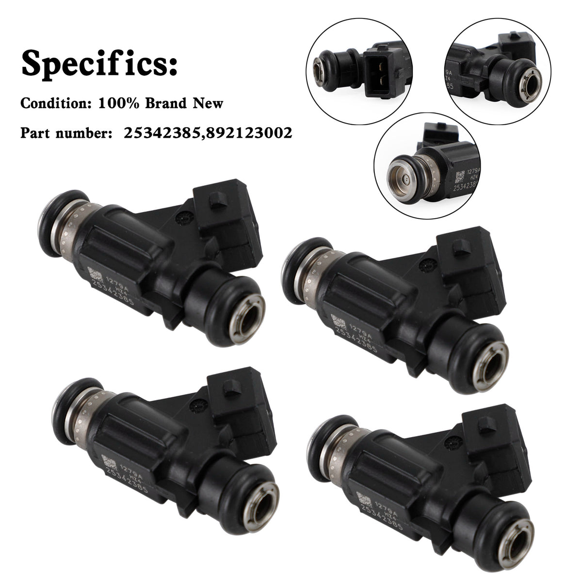 Mercury Marine EFI 4 Stroke 30 40 50 60 HP 4PCS 25342385 Fuel Injector