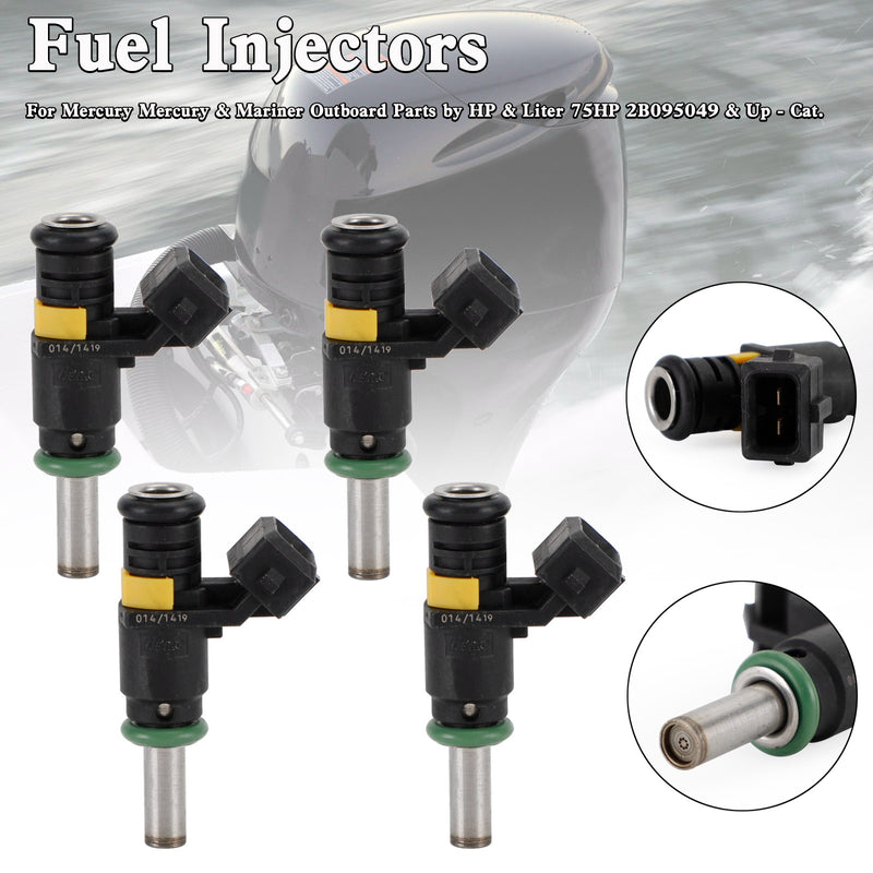 Mercury Outboard Motor 150HP 4-Stroke 4PCS 8M6002428 Fuel Injector