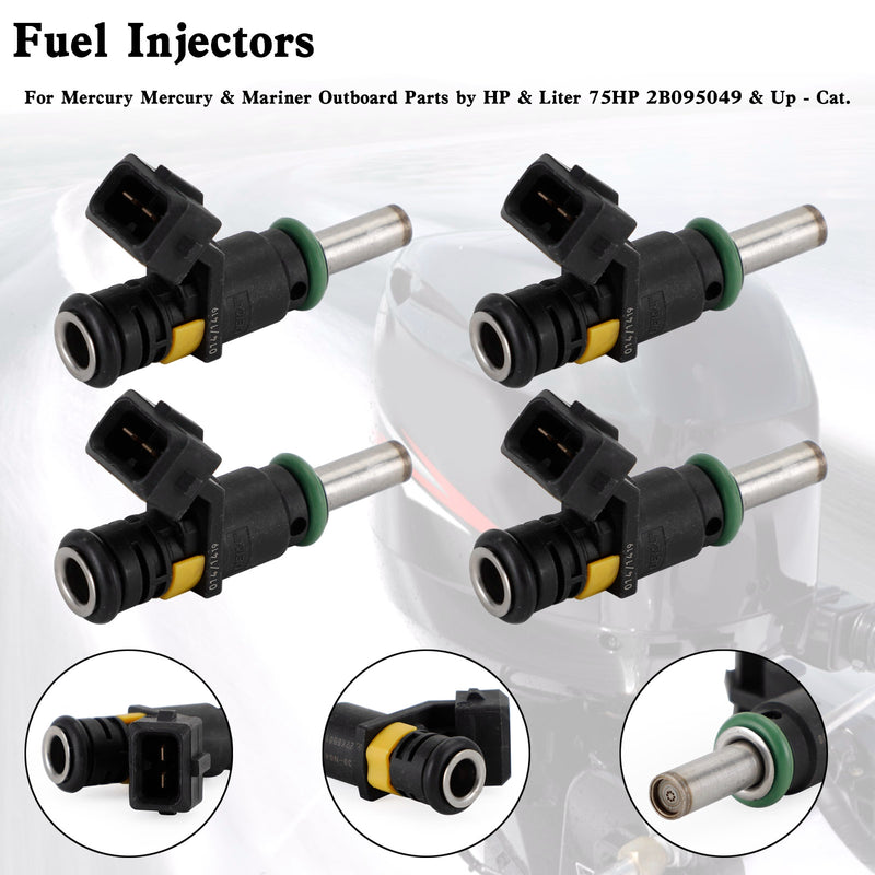 Mercury Outboard Motor 150HP 4-Stroke 4PCS 8M6002428 Fuel Injector