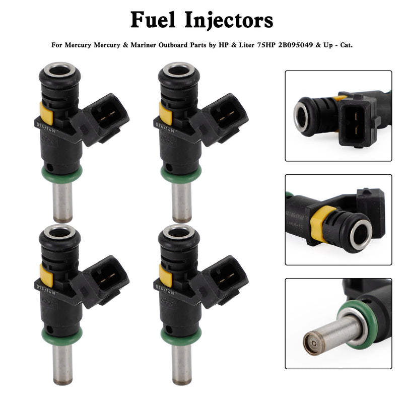 Mercury Outboard Motor 150HP 4-Stroke 4PCS 8M6002428 Fuel Injector