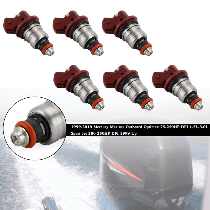 Mercury Outboard Mariner 804528 6PCS 75-90-115-200-225 Fuel Injectors 37001