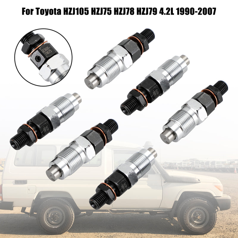 Toyota HZJ105 HZJ75 HZJ78 HZJ79 1990-2007 6PCS Fuel Injectors 23600-19075