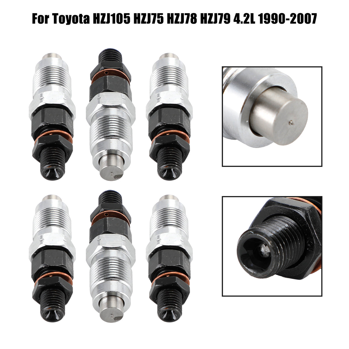 Toyota HZJ105 HZJ75 HZJ78 HZJ79 1990-2007 6PCS Fuel Injectors 23600-19075