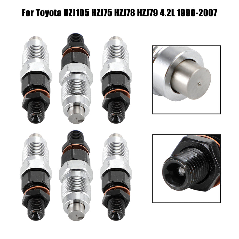 Toyota HZJ105 HZJ75 HZJ78 HZJ79 1990-2007 6PCS Fuel Injectors 23600-19075