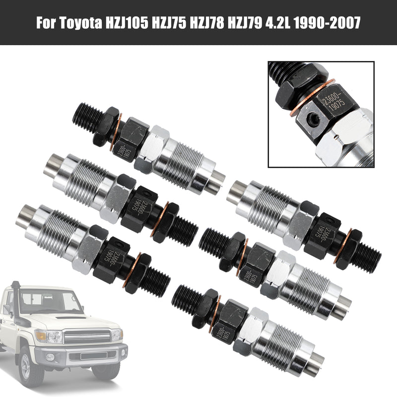 Toyota HZJ105 HZJ75 HZJ78 HZJ79 1990-2007 6PCS Fuel Injectors 23600-19075