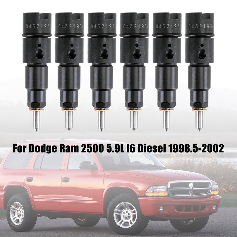 Dodge Cummins 5.9L 1998-2002 2040-2050 HP 6PCS Fuel Injectors 0432193635 RV275
