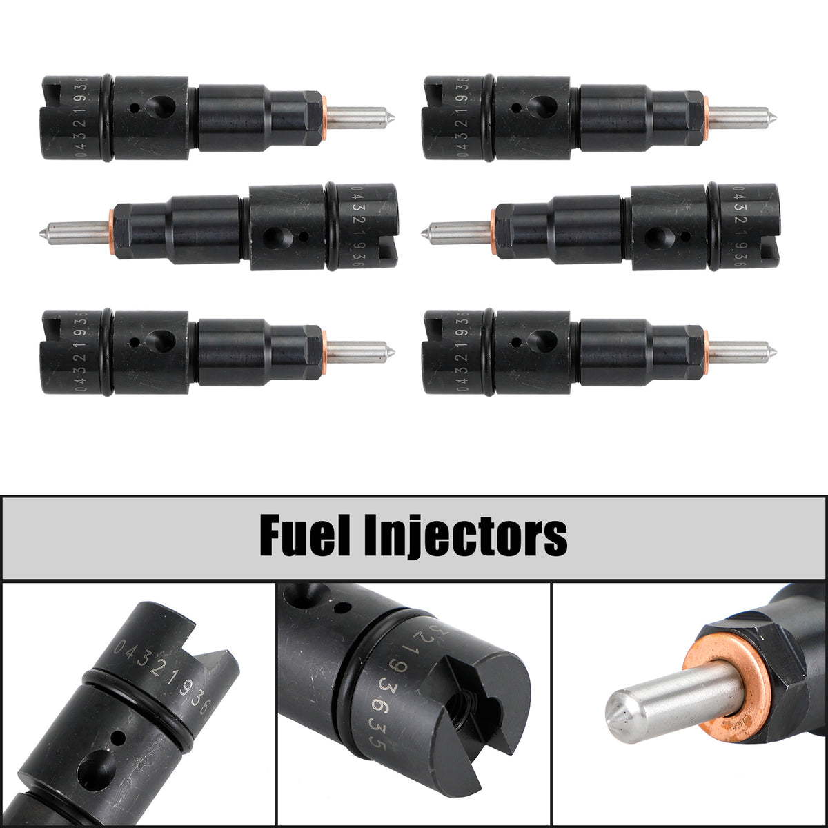 Dodge Cummins 5.9L 1998-2002 2040-2050 HP 6PCS Fuel Injectors 0432193635 RV275