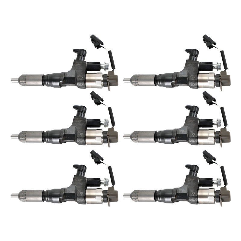 Hino J08E Kobelco 1984-2018 3.8 4.7 Diesel 6PCS Fuel Injectors 095000-6593