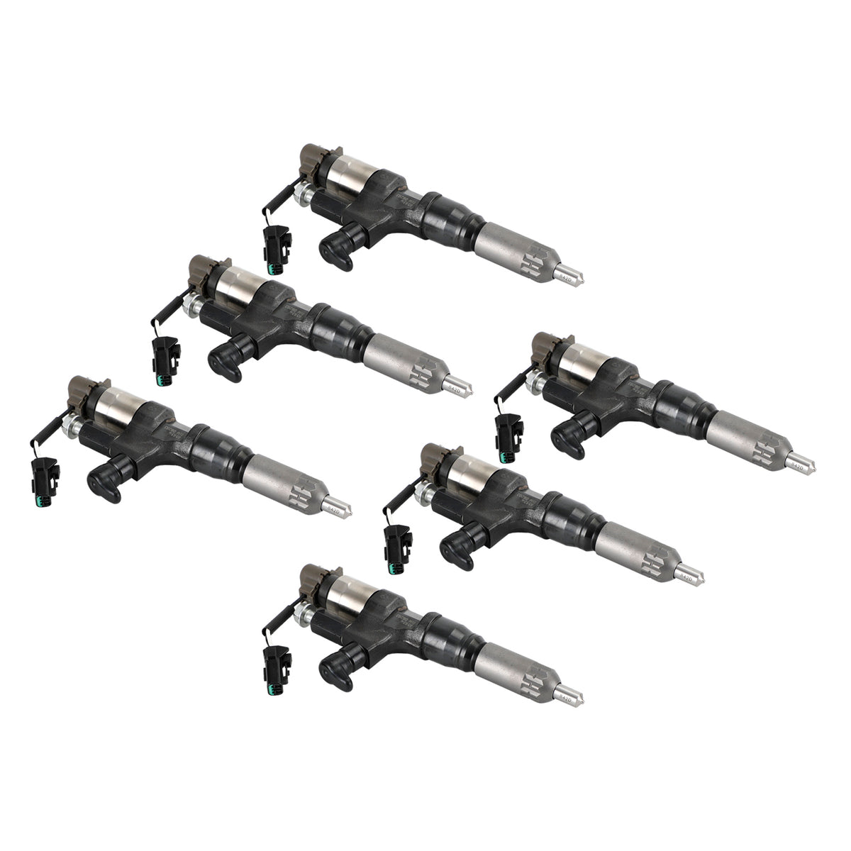 Hino J08E Kobelco 1984-2018 3.8 4.7 Diesel 6PCS Fuel Injectors 095000-6593