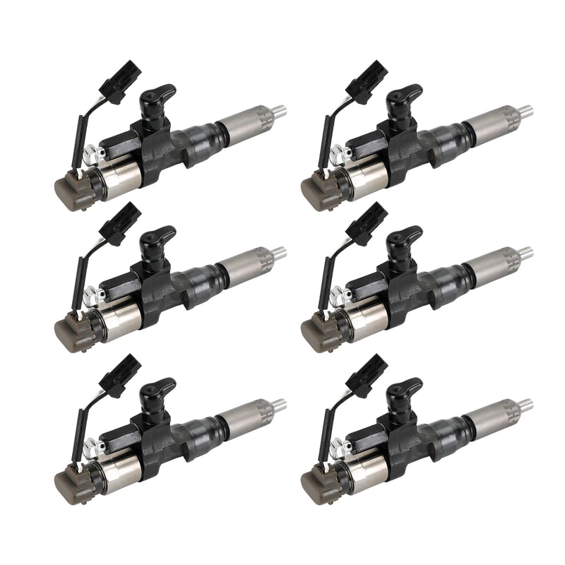 Hino J08E Kobelco 1984-2018 3.8 4.7 Diesel 6PCS Fuel Injectors 095000-6593