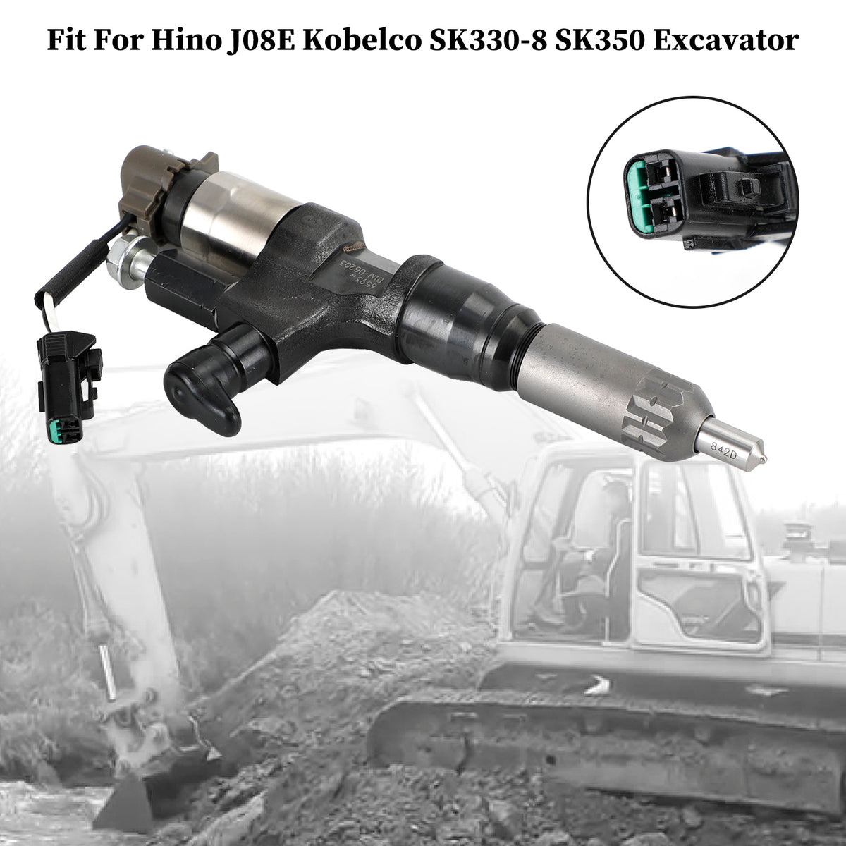 Hino J08E Kobelco 1984-2018 3.8 4.7 Diesel 1PCS Fuel Injectors 095000-6593