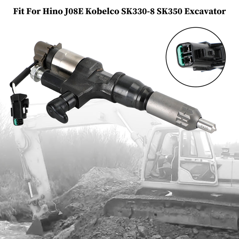 Hino J08E Kobelco 1984-2018 3.8 4.7 Diesel 1PCS Fuel Injectors 095000-6593