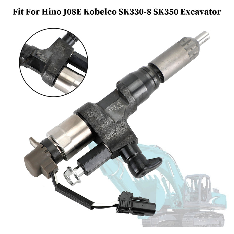 Hino J08E Kobelco 1984-2018 3.8 4.7 Diesel 1PCS Fuel Injectors 095000-6593