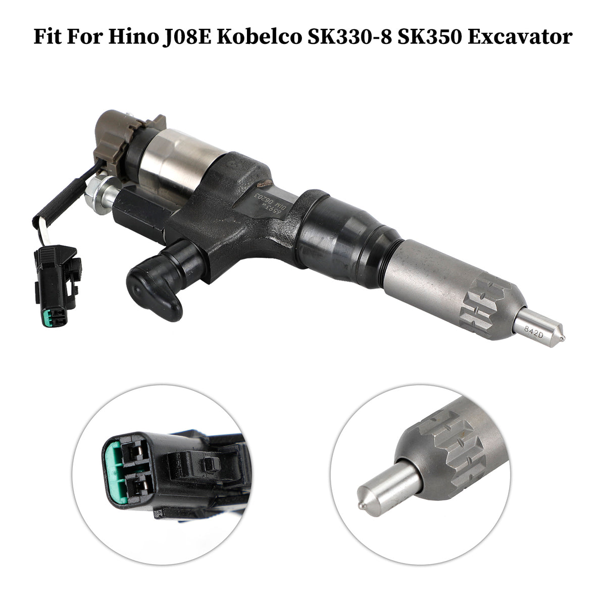 Hino J08E Kobelco 1984-2018 3.8 4.7 Diesel 1PCS Fuel Injectors 095000-6593