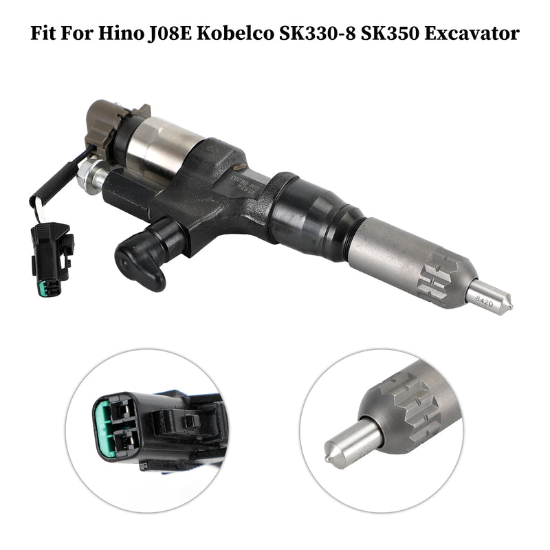 Hino J08E Kobelco 1984-2018 3.8 4.7 Diesel 1PCS Fuel Injectors 095000-6593