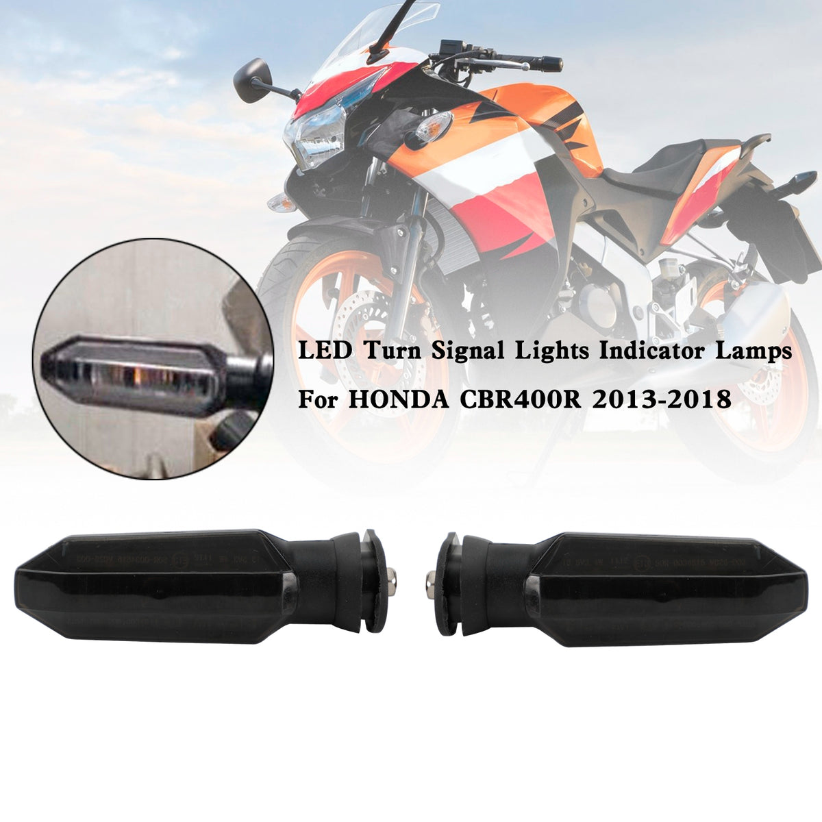HONDA CRF250 CB500 CB650F CTX700 Smoke LED Turn Signal Lights Indicator Lamps