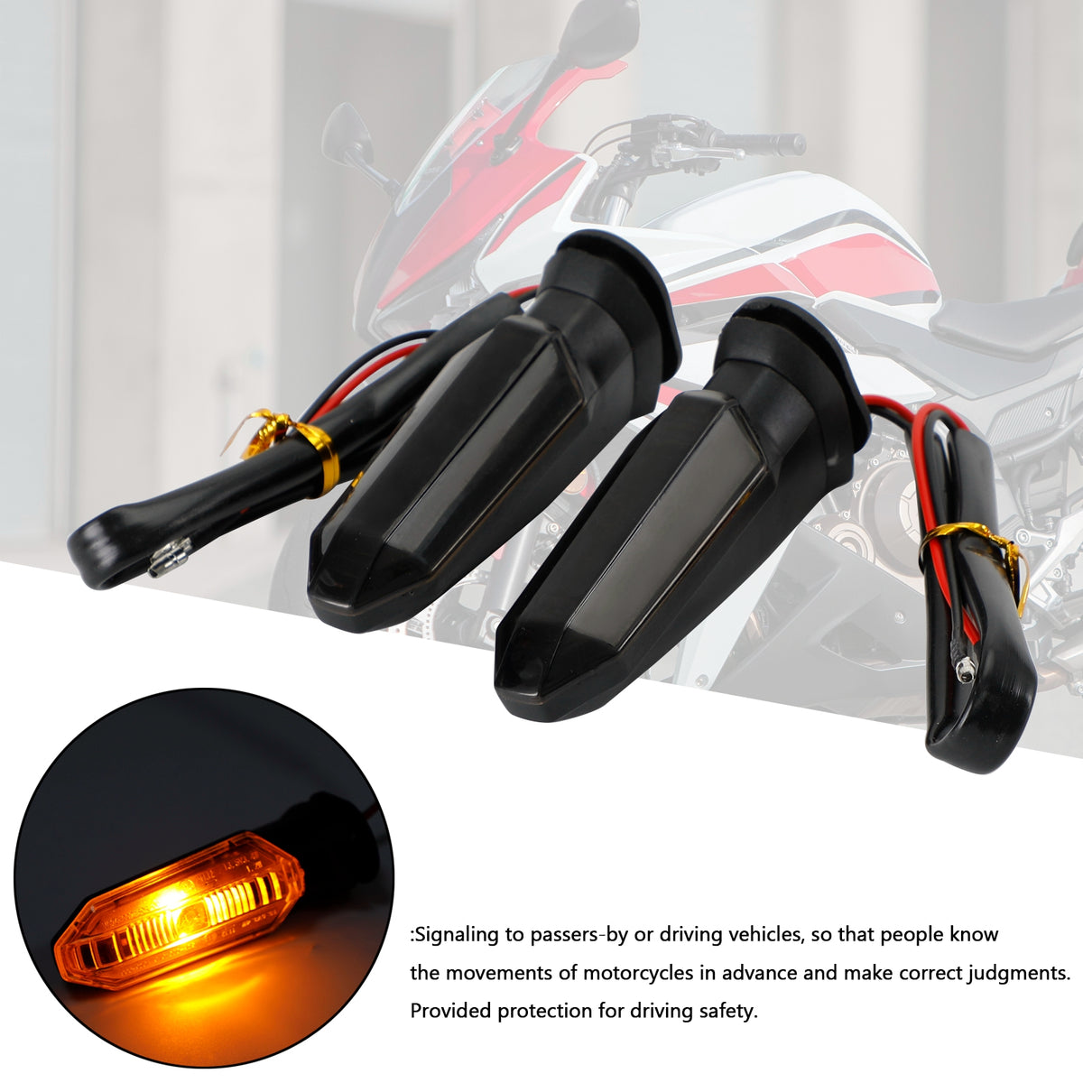HONDA CRF250 CB500 CB650F CTX700 Smoke LED Turn Signal Lights Indicator Lamps
