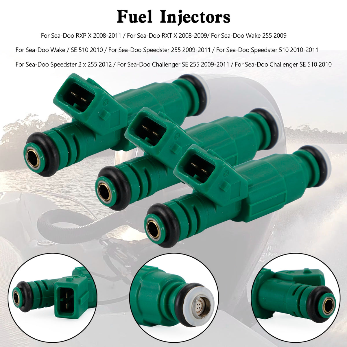 Sea Doo Speedster RXP-X RXT-X 255 1503CC 3PCS 006-623 Fuel Injector 420874432