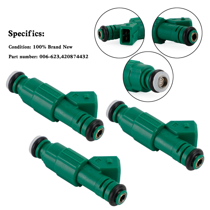 Sea Doo Speedster RXP-X RXT-X 255 1503CC 3PCS 006-623 Fuel Injector 420874432