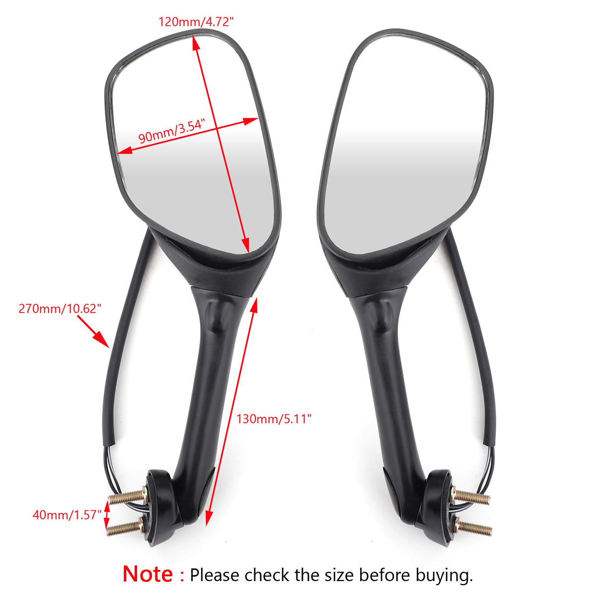 Suzuki GSXR600 GSX-R750 GSXR1000 2002-2015 Rearview Side Mirrors w/Turn Signals