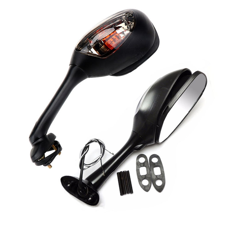 Suzuki GSXR600 GSX-R750 GSXR1000 2002-2015 Rearview Side Mirrors w/Turn Signals