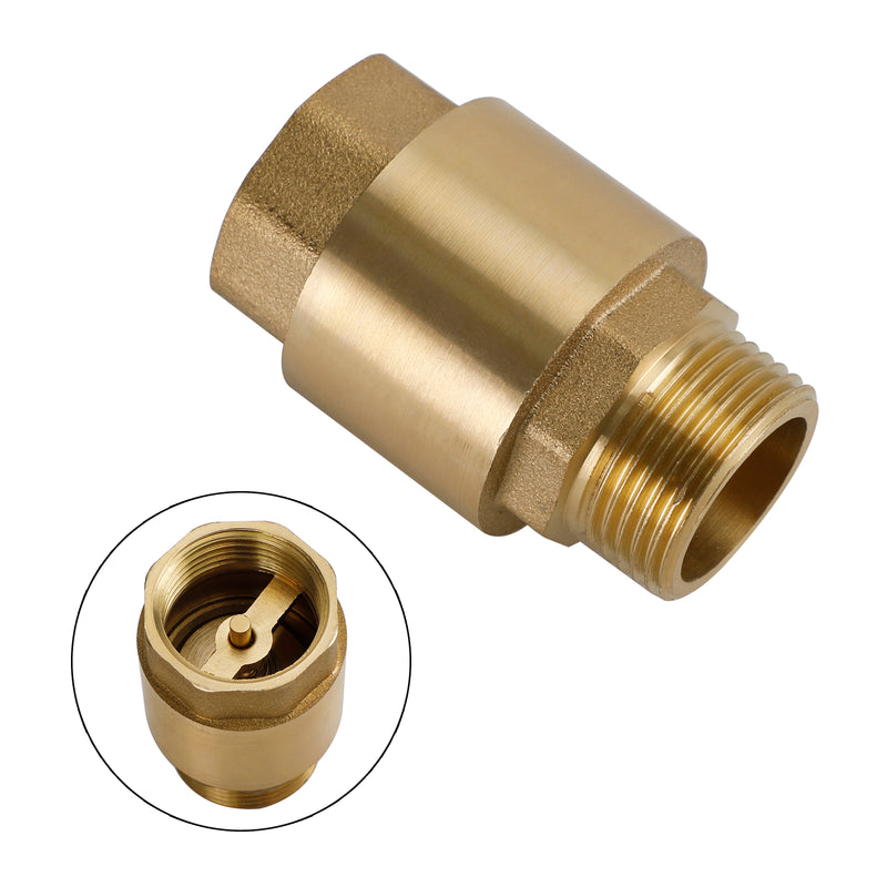 Brass Check Valve G3/4" M To F Thread Non-Return Backflow Prevention