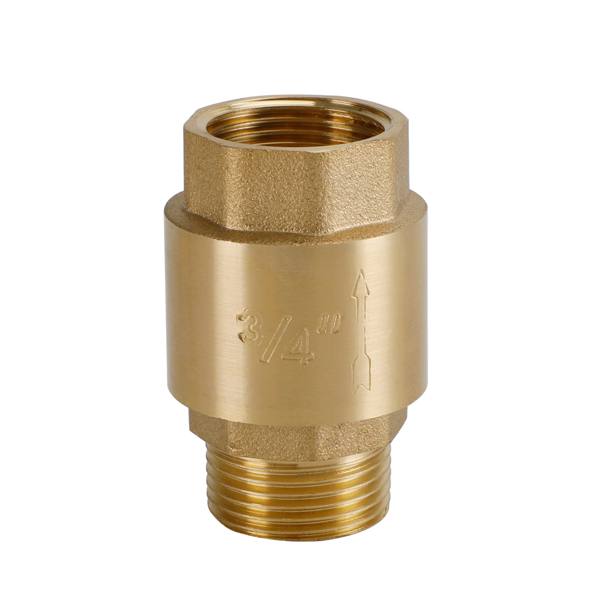 Brass Check Valve G3/4" M To F Thread Non-Return Backflow Prevention