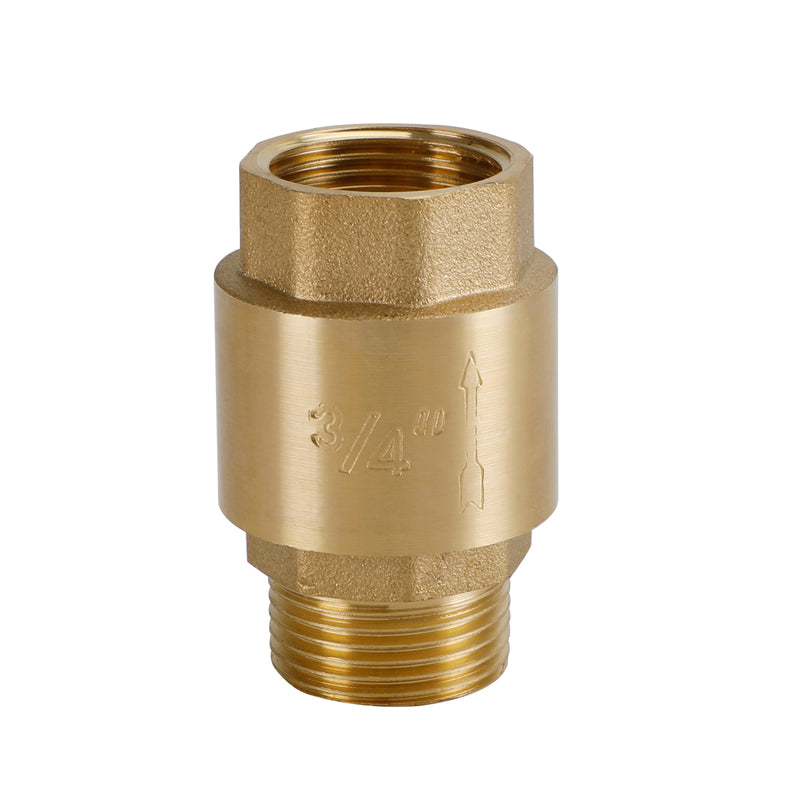 Brass Check Valve G3/4" M To F Thread Non-Return Backflow Prevention