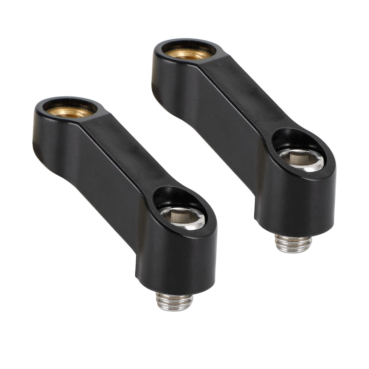 10mmx1.5 Motorcycle ABS Mirror Riser Extender Adapter Mounts Arm Right-hand Pair