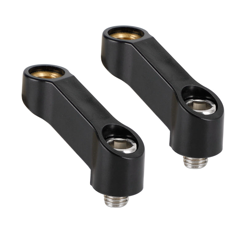 10mmx1.5 Motorcycle ABS Mirror Riser Extender Adapter Mounts Arm Right-hand Pair