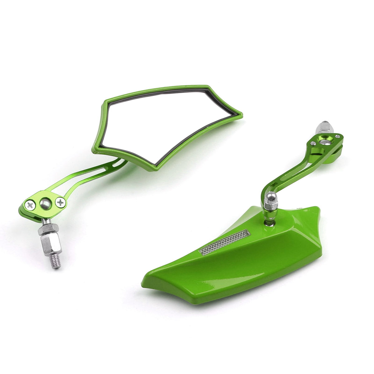 Motocycle Chopper Cruiser Street Dirt Bike Rear View Mirrors 8mm 10mm Green