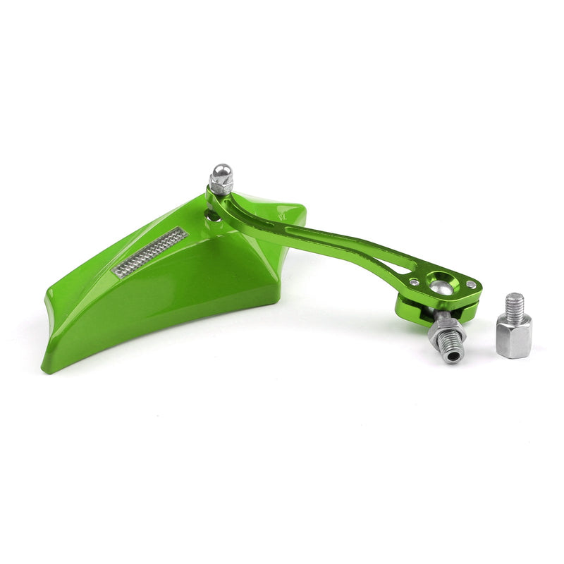 Motocycle Chopper Cruiser Street Dirt Bike Rear View Mirrors 8mm 10mm Green