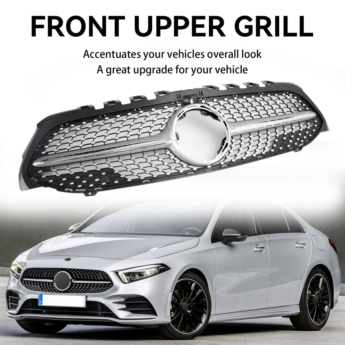 2019-2023 Mercedes Benz A-Class W177 Diamond Front Bumper Grille Grill