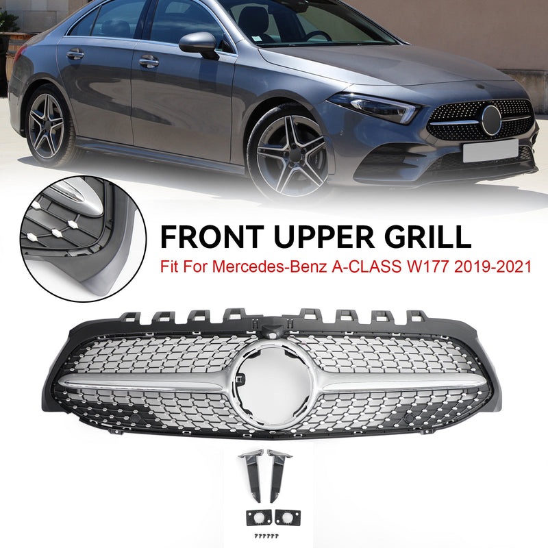 2019-2023 Mercedes Benz A-Class W177 Diamond Front Bumper Grille Grill
