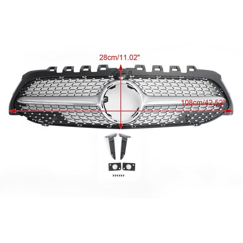 2019-2023 Mercedes Benz A-Class W177 Diamond Front Bumper Grille Grill
