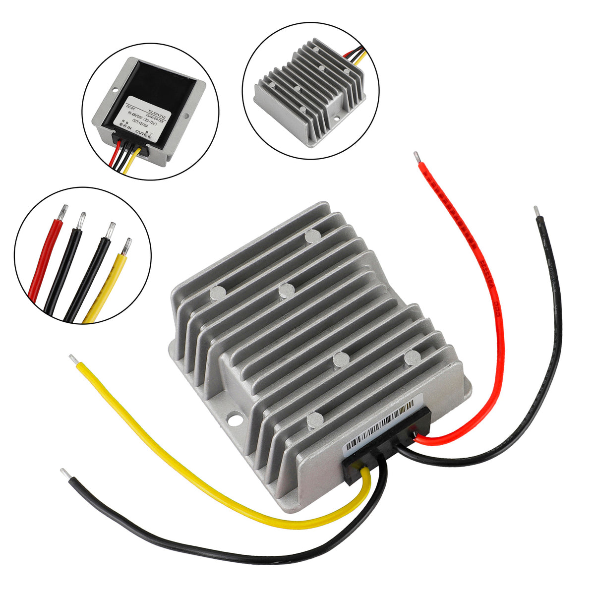 WaterProof 48V/60V to 12V 10A 120W Step Down DC/DC Power Converter Regulator