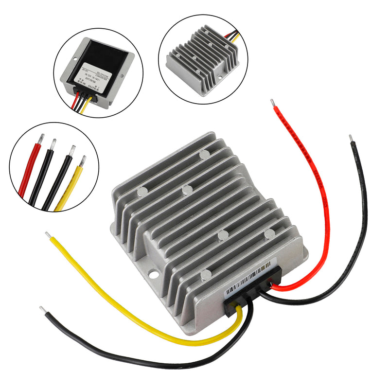 Waterproof DC/DC Converter Regulator 12V Step Up to 15V 10A 150W