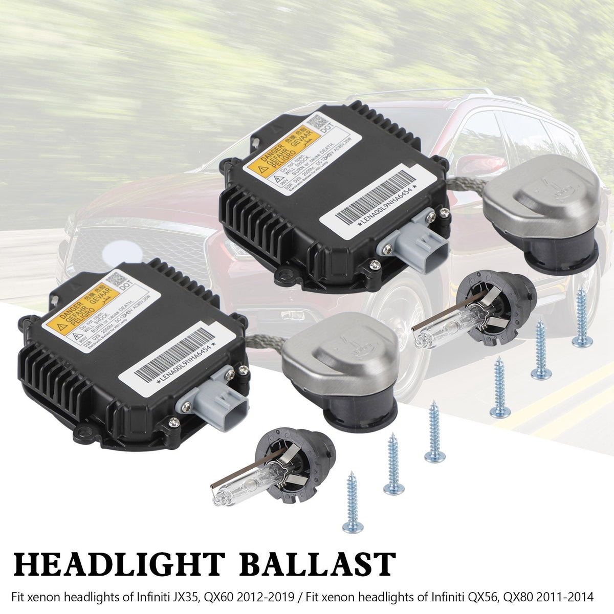 Infiniti JX 35 QX 56 60 80 2x Xenon Ballast & D2S Bulb Kit Control Unit
