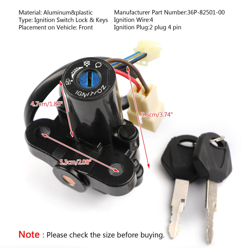 Yamaha YZF R1 R6 MT-01 FJ09 FZ09 XT660 FZ6R Ignition Switch Lock Keys