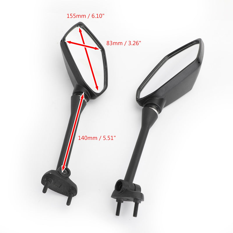 Kawasaki EX650 Ninja 650 ER-6F 2009-2016 EX400 ZX1000 Mirrors Left Right Pair