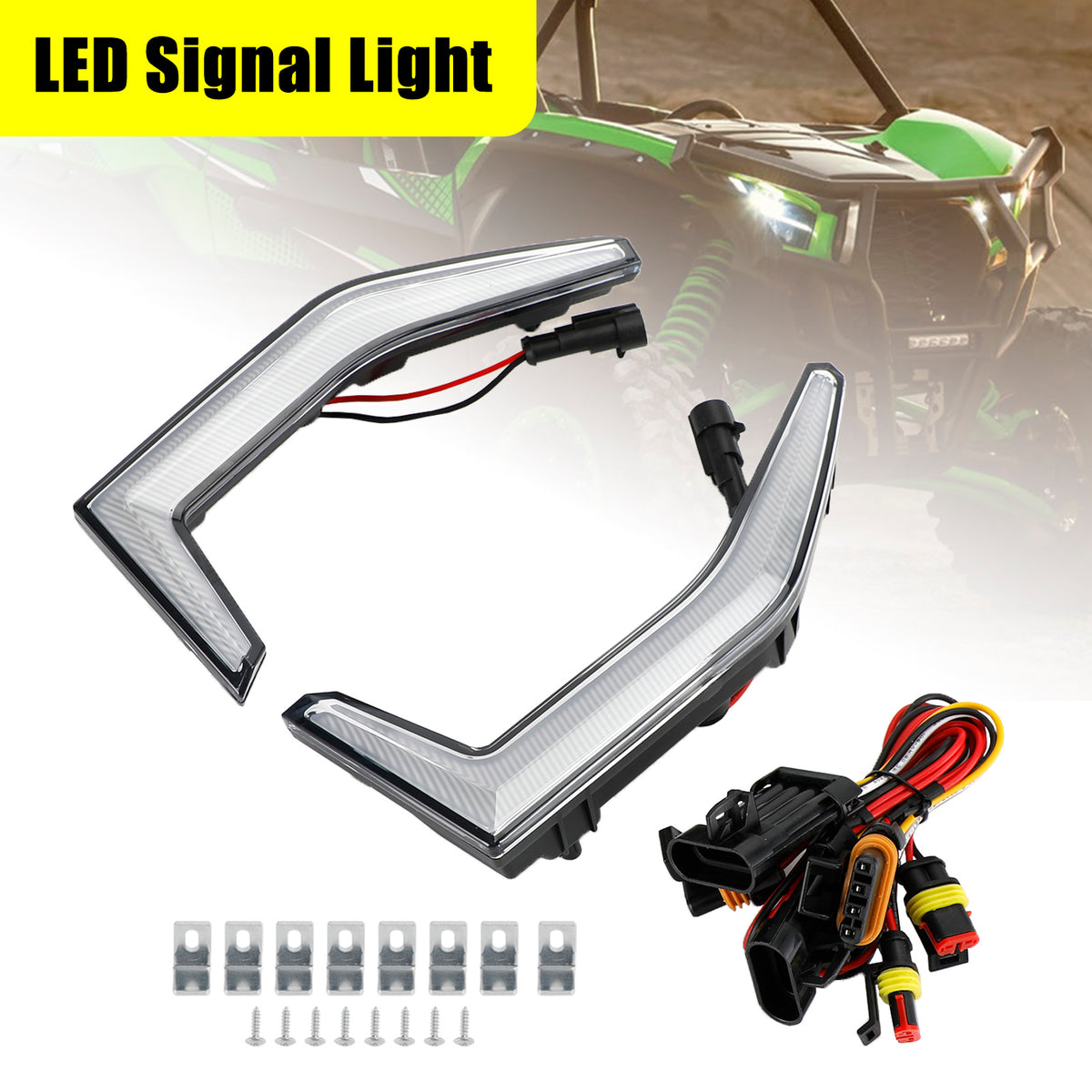 Kawasaki Teryx KRX 1000 2020-2023 Fang Accent Grill Lamps LED Front Light