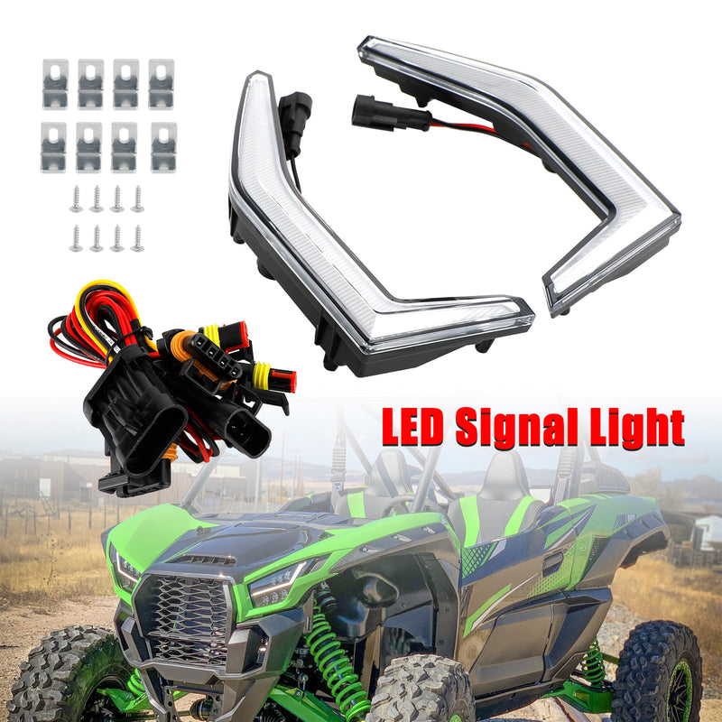Kawasaki Teryx KRX 1000 2020-2023 Fang Accent Grill Lamps LED Front Light