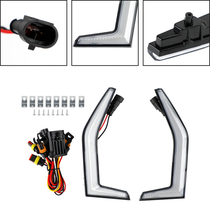 Kawasaki Teryx KRX 1000 2020-2023 Fang Accent Grill Lamps LED Front Light