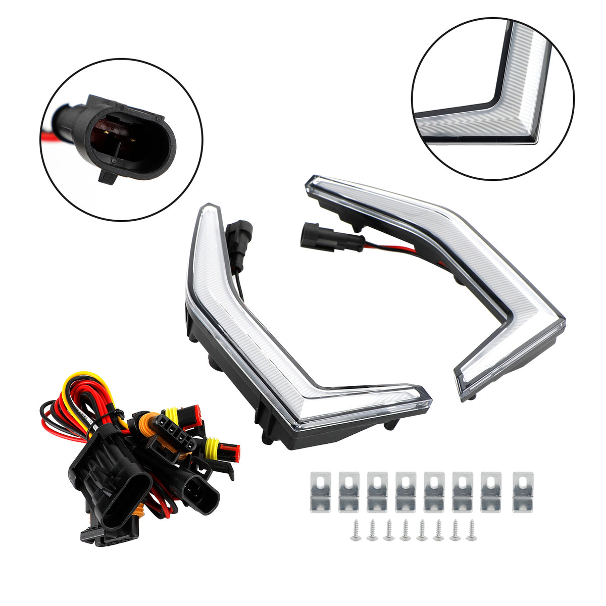 Kawasaki Teryx KRX 1000 2020-2023 Fang Accent Grill Lamps LED Front Light